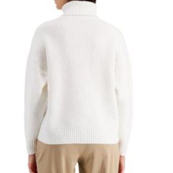 ALFANI Womens White Wool Blend Sweater - Picture 3 of 3